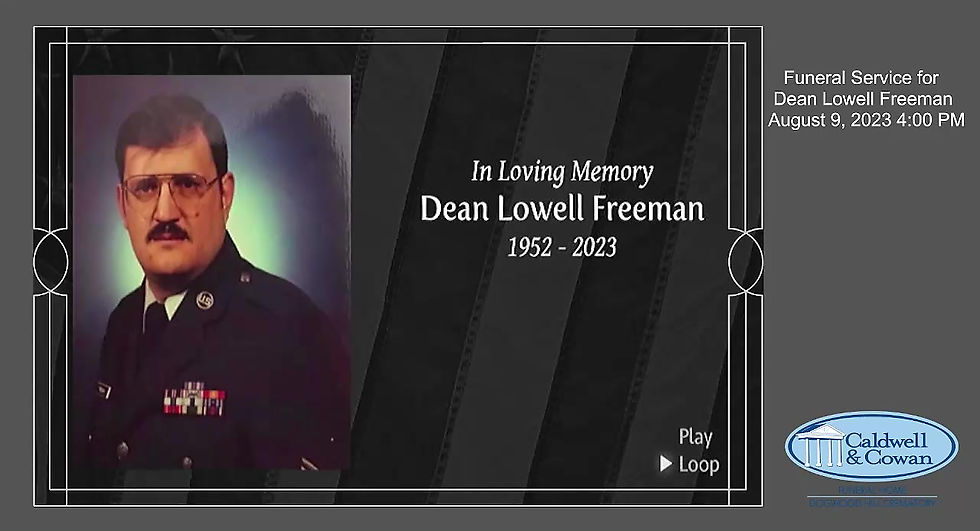 Funeral Service for Dean Lowell Freeman